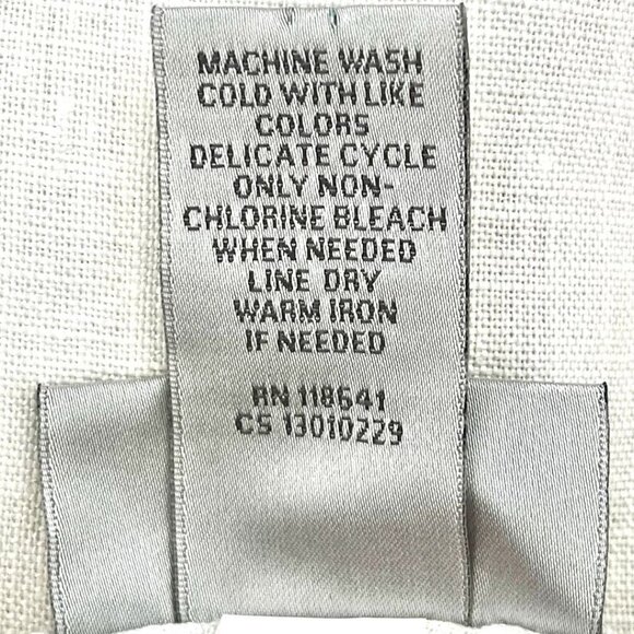 Lane  Bryant Collection White Linen Wide Straight Leg  Drawstring Pants Size 22 - Picture 5 of 5